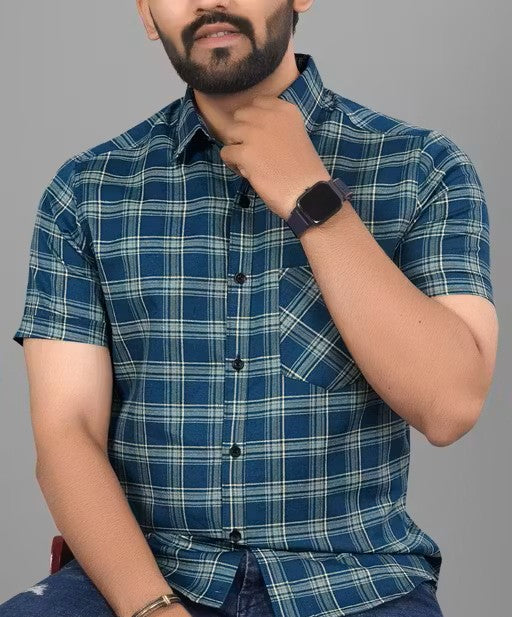 Cotton Blend Casual half Sleeve Shirt