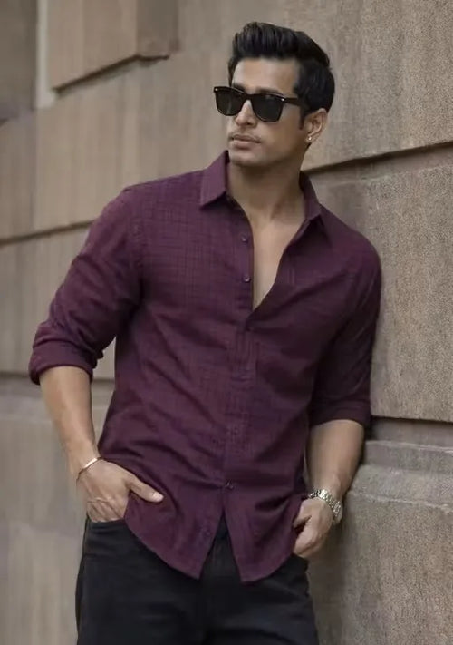 Casual Cotton Blend Regular Fit Shirt for Men
