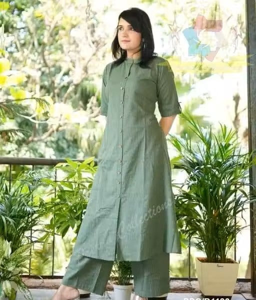 Cotton Kaatha Kurta Palazzo Set