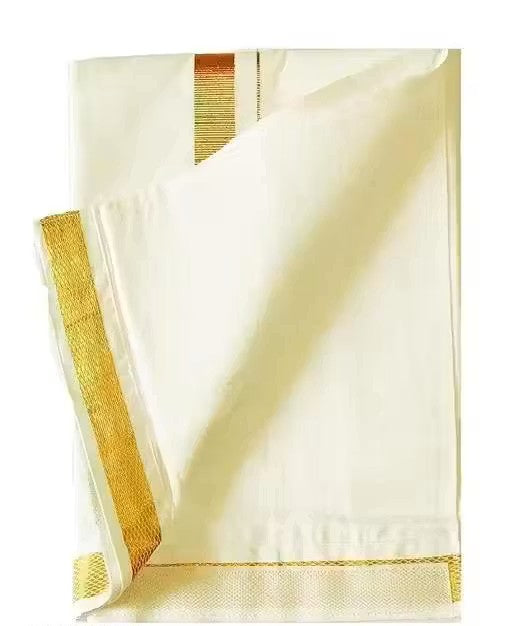 Shri Hari Fabs Cream Velcro Dhoti