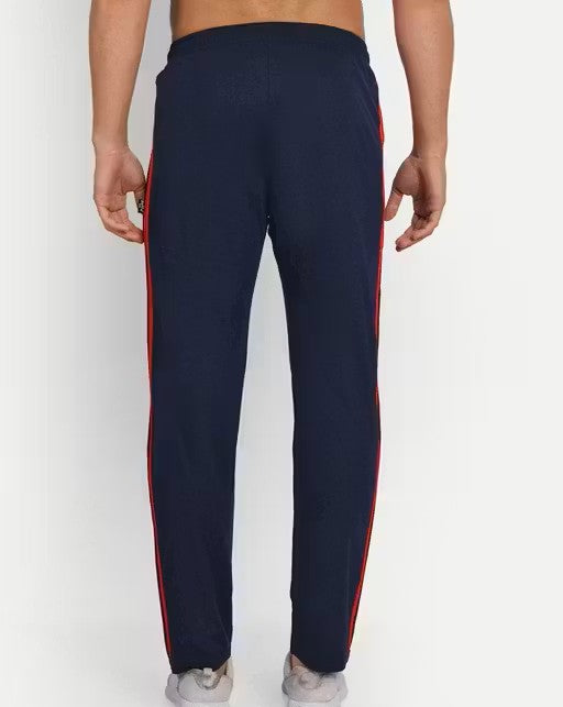 Zeffit Men's Stripes Navy Blue Track Pants
