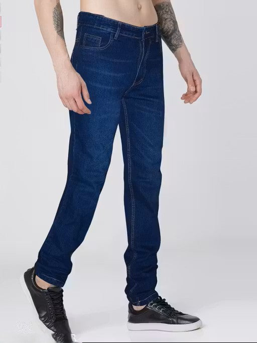 JUST BLACK Men's Regular Dark Blue Jeans