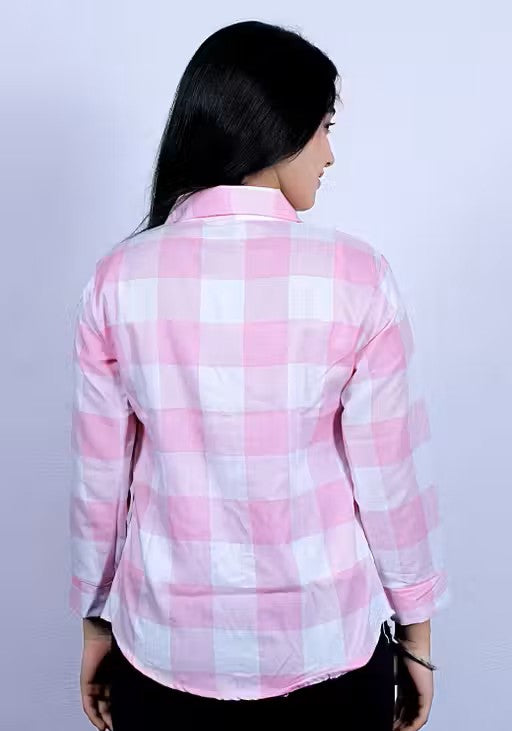 Stylish Girl's Checked Shirt Collar Multicolor TOP &amp; Tunics 2 pcs Inner