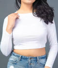 Neck Crop Top for Women & Girls
