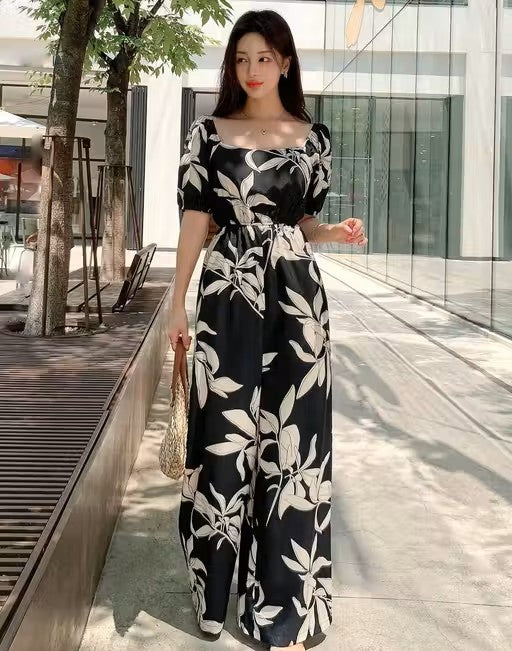Floral Print Casual Vacation Jumpsuit