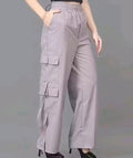 Grey 6 pocket cargo trouser for woman&nbsp;