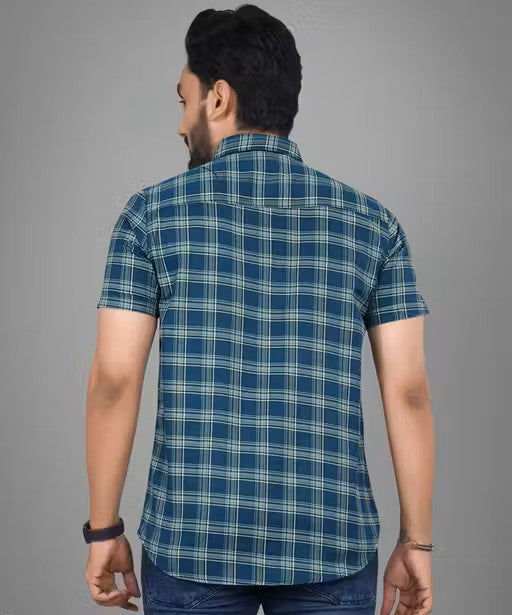 Cotton Blend Casual half Sleeve Shirt