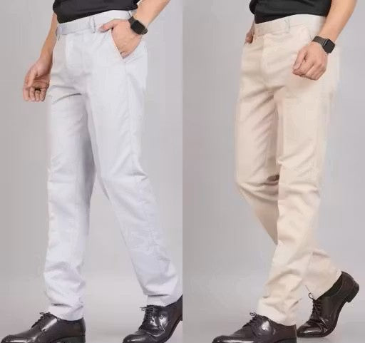Formal Pants | Office Formal Trousers for Mens | Combo Pack of Two