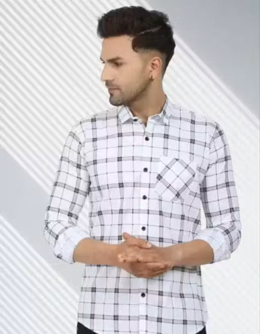 Black Checked White Shirts