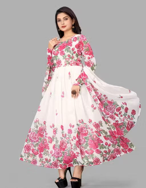 printed Gown and Duppata Set Velvark.com