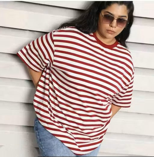OVER SIZE STRIP RED & WHITE