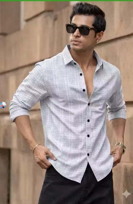 Casual Cotton Blend Regular Fit Shirt for Men