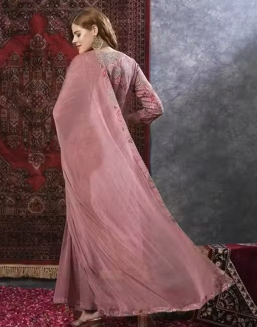 Rayon Printed kurti Pant Dupatta Set For Women's