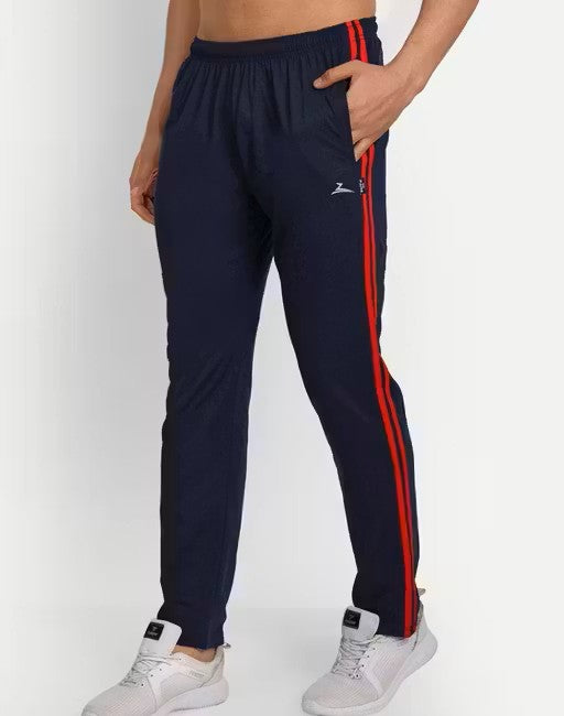 Zeffit Men's Stripes Navy Blue Track Pants