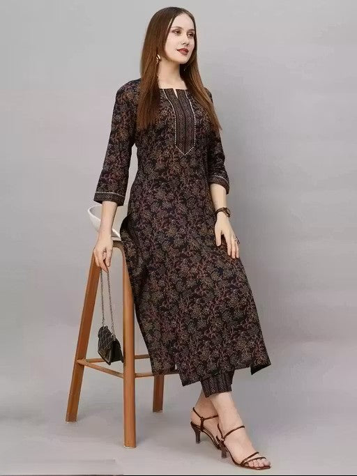 Printed Cotton Kurti Set kurta set