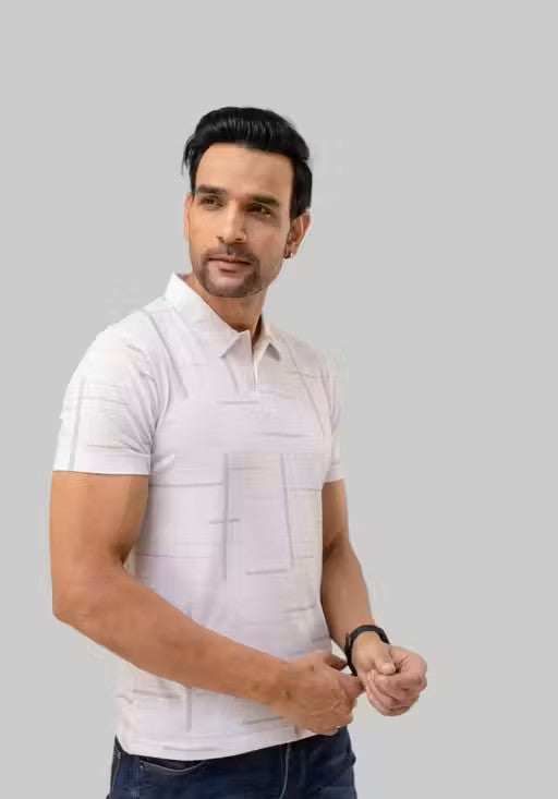 PREMIUM COTTON MEN'S POLO PRINTED T SHIRTS