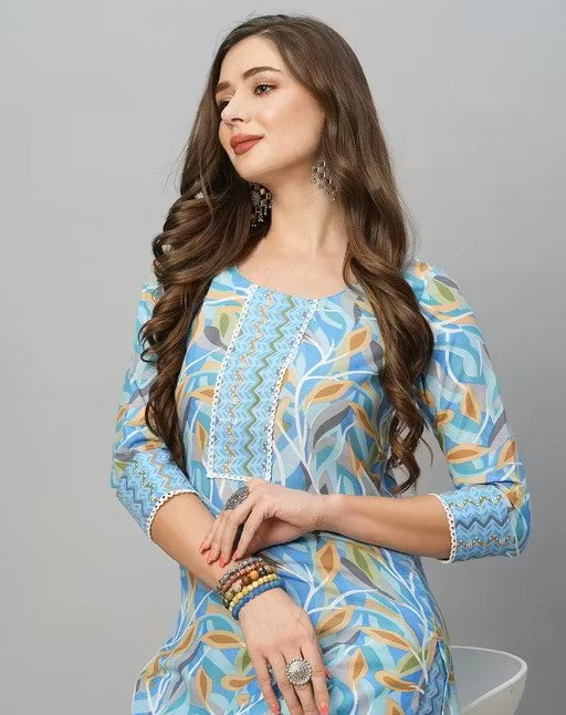 cotton kurti with pent for women