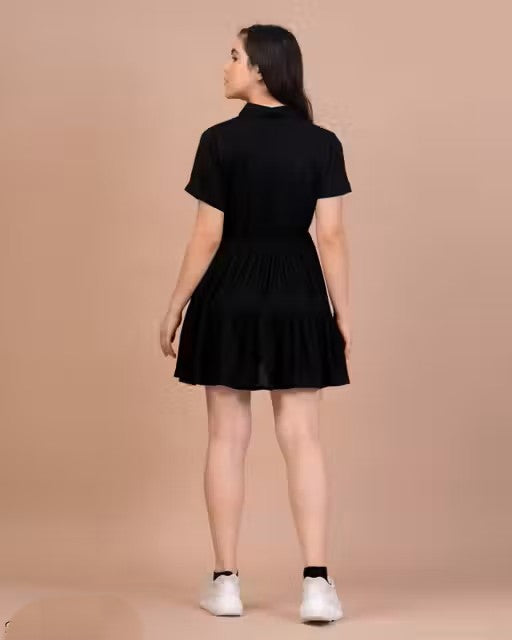 Beautiful Short Dress (Black) Velvark.com