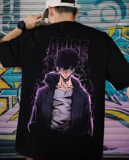 Black Cotton Oversized Anime Velvark.com