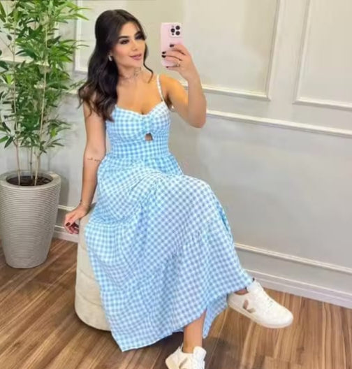 COTTON TIERED MAXI DRESS