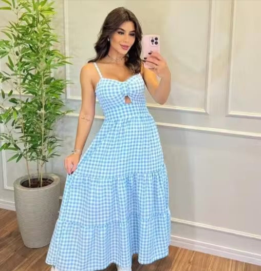 COTTON TIERED MAXI DRESS