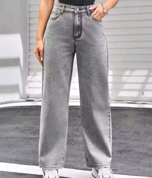 GREY FADED WOMEN JEANS