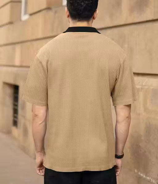 Polo Neck Zipper T-shirt For men