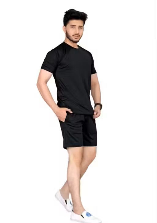 SHORTS T-SHIRT COMBO,BLACK SHORTS AND T-SHIRT