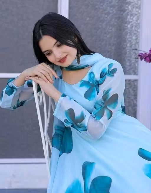 Gown With Dupatta