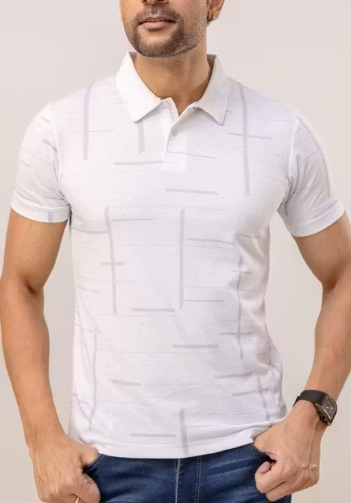 PREMIUM COTTON MEN'S POLO PRINTED T SHIRTS