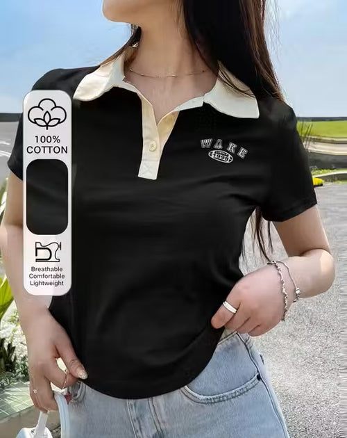 CROP COLLAR TSHIRT