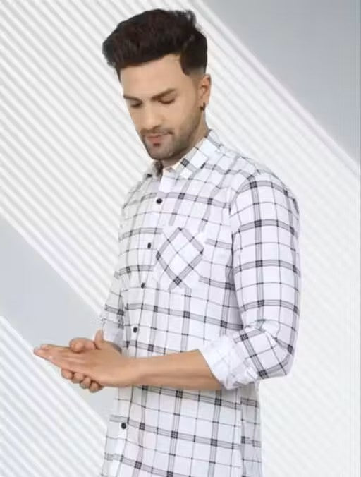 Black Checked White Shirts