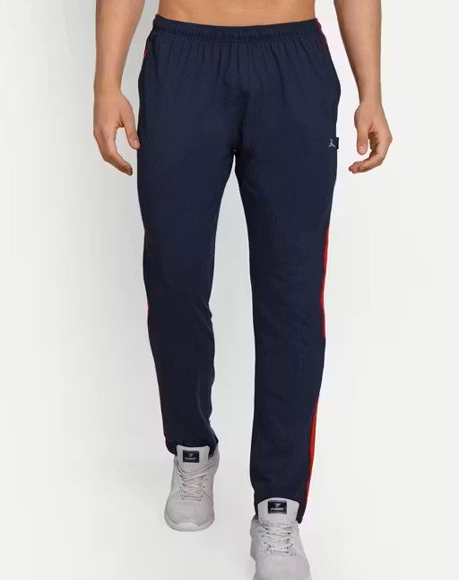 Zeffit Men's Stripes Navy Blue Track Pants