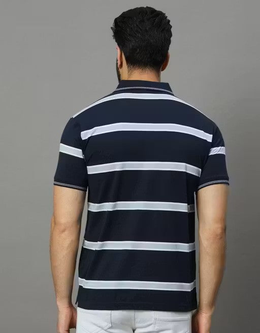 Men's Polo Collar Striper T Shirt