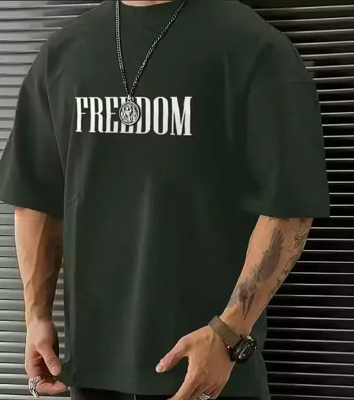 Men's Stylish Oversized Graphic Printed 3/4th Sleeve T-Shirt Velvark.com
