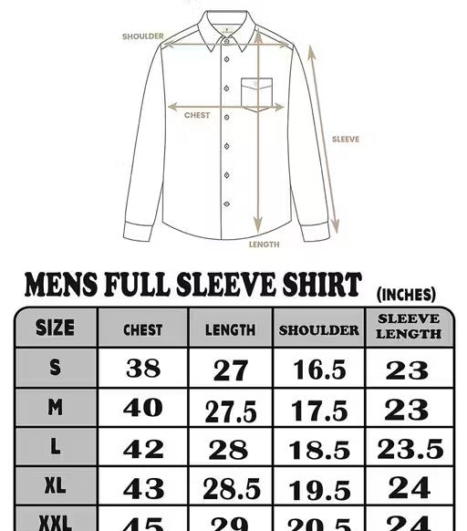 Men's Shirts Printed Full Sleeve