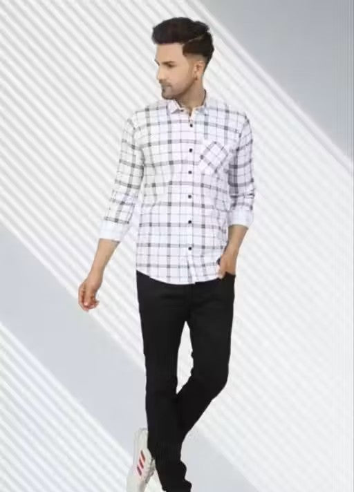 Black Checked White Shirts