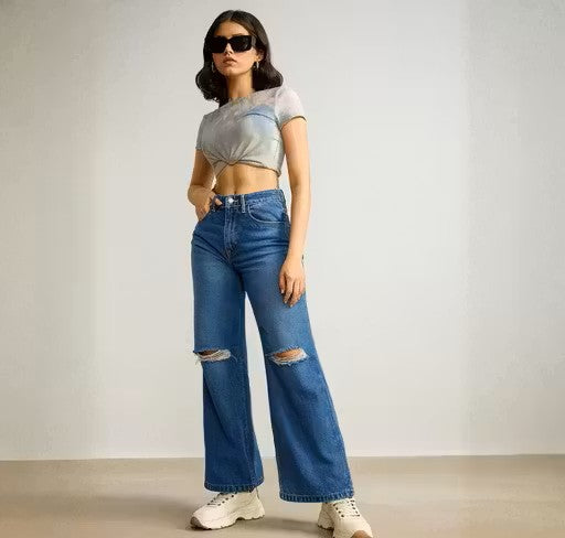 Women’s Comfort Fit Wide-Leg Jeans