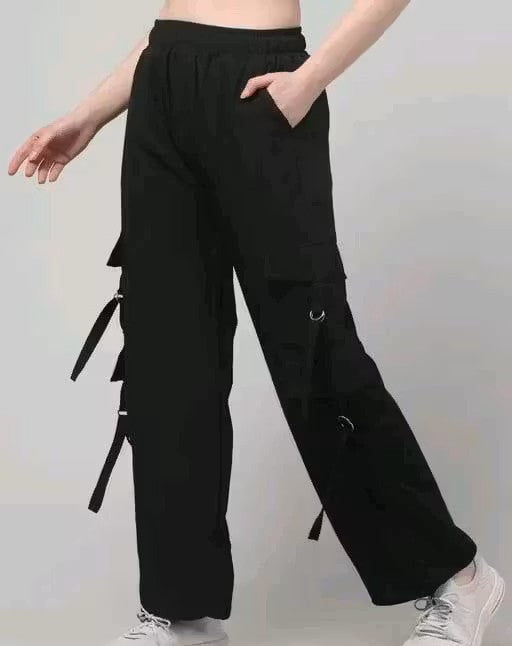 Women Premium Cotton Wide Leg Cargos/Trousers