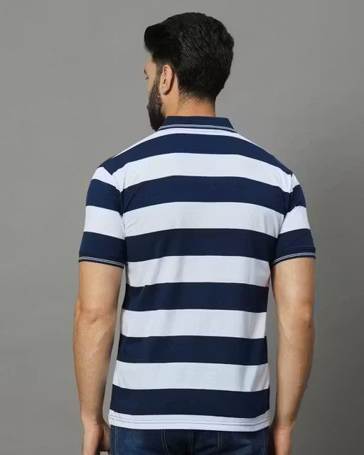 Men's Polo Collar Striper T Shirt