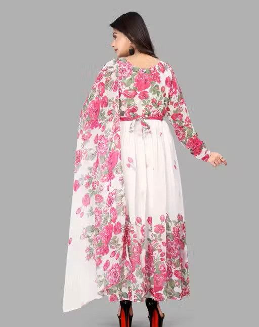 printed Gown and Duppata Set Velvark.com