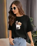 Women's Casual Printed Round Neck T-Shirt
