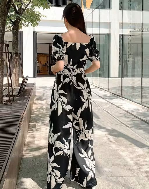 Floral Print Casual Vacation Jumpsuit