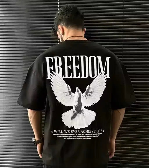 Men's Stylish Oversized Graphic Printed 3/4th Sleeve T-Shirt Velvark.com
